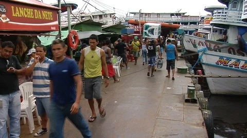 Port of Manaus Stock Footage 96267571