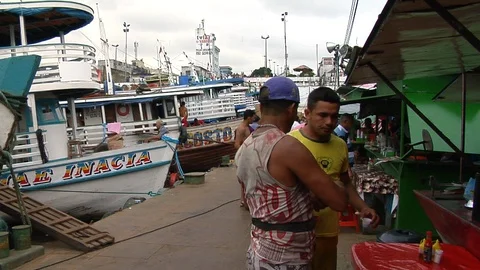 Port of Manaus Stock Footage 96267593