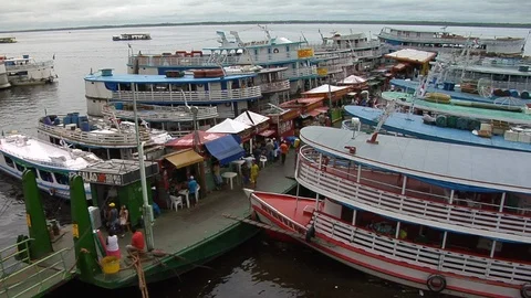 Port of Manaus Stock Footage 96267594