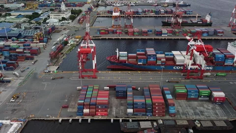 Port of Manila Stock Footage 132697952