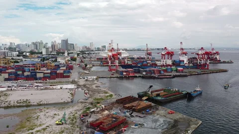 Port of Manila Stock Footage