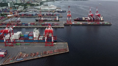 Port of Manila Stockbeeldmateriaal 132698770