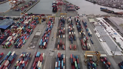 Port of Manila Stockbeeldmateriaal 132698892