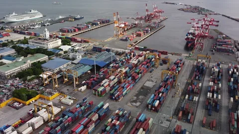 Port of Manila Stockbeeldmateriaal 132699029