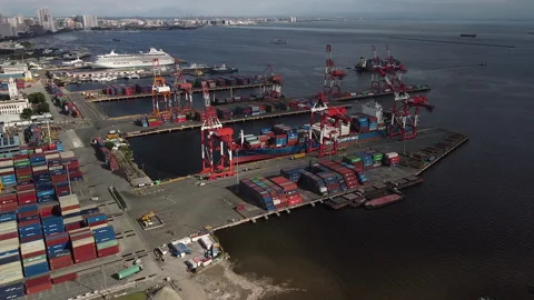 Port of Manila Stockbeeldmateriaal 132699113