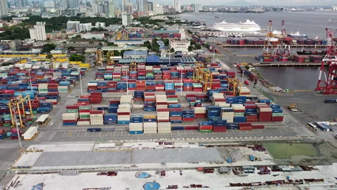 Port of Manila Stockbeeldmateriaal 132699278
