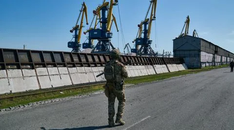 Port of Mariupol Stock Photos