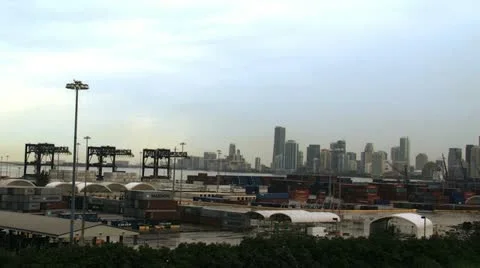 Port of Miami Stock Footage 12425414