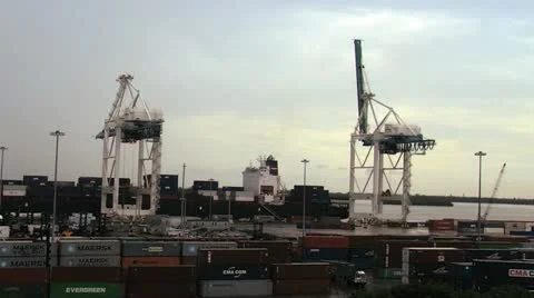 Port of Miami Stock Footage 12438434