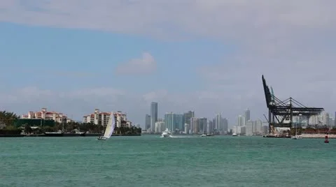 Port of Miami Video stock 21774549
