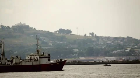 Port of Montevideo/Uruguay 库存影片 10902652