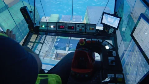Port Movers Container Stock Footage 118597496