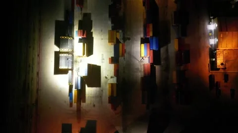 Port at night Stock Footage 299137867