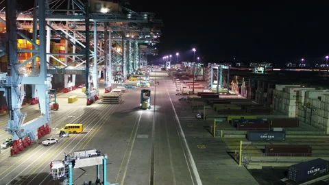 Port Night Timelapse Stock Footage 186392033