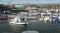 Port of Paphos with moored pleasure yachts and fishing boats, Cyprus HD Footage