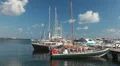 Port of Paphos with moored pleasure yachts and boats, Cyprus HD Footage