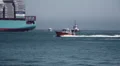 Port Pilot Boat Enters Channel HD Footage