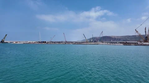 Port quay construction Stock Footage 332205704