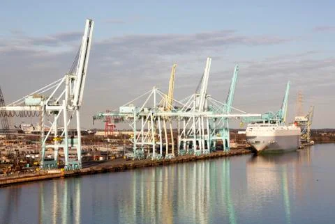 Port reflections Stock Photos