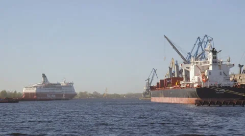 Port of Riga Stock Footage 38633268