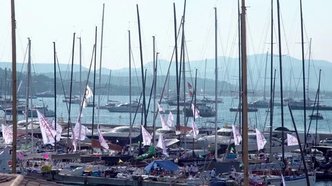 Port of Saint Tropez Stock Footage 74247795