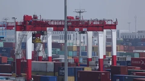 Port of Shanghai container zone Stock-Footage 71102117
