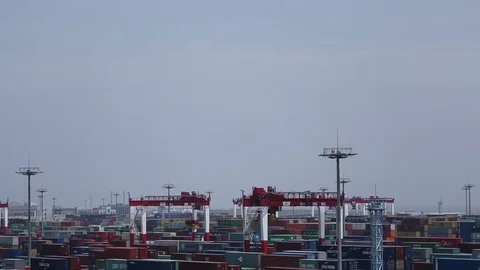 Port of Shanghai container zone Stock-Footage 71106131