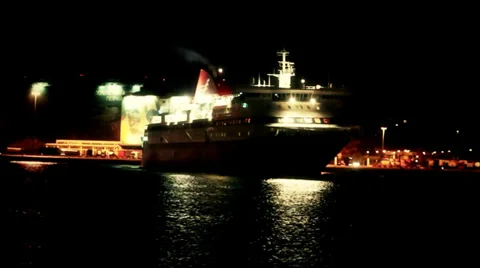 Port  ship Video stock 28474648