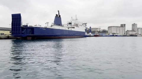 Port ship Stock Footage 240325625