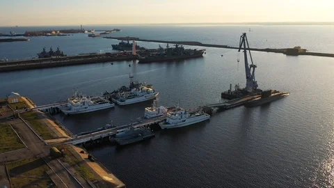 Port for ships Stock Footage 124132769