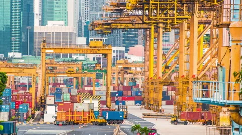 The port of Singapore Vídeo Stock 61783838