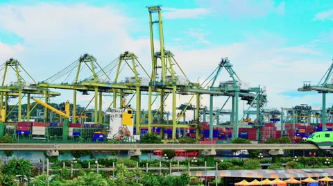 The port of Singapore Vídeos de archivo 61792404