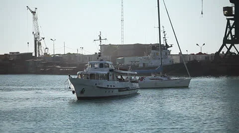 The port of Sochi before the Winter Olympic Games 1 Stock Footage 26016477