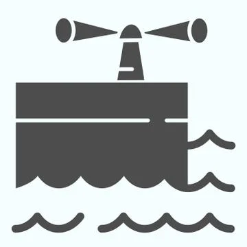 Port solid icon. Dock vector illustration isolated on white. Dockside glyph Stock Illustration