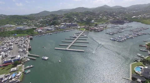 Port in St Lucia Stock Footage 61830916