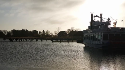 Port with "Steamship" in Prerow Stock Footage 126854434