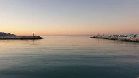 Port in the Sunset Stock Photos