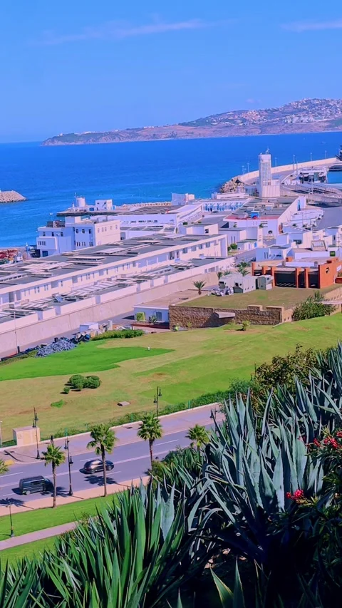 Port of Tangier with a View of the Sea Stock Footage 290221561