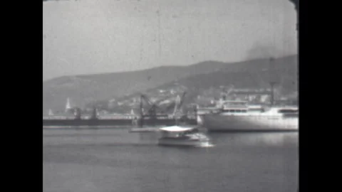 Port of Trieste 1956 Stock Footage 300510462