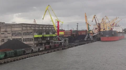 Port of Ventspils Stock Footage 53319385
