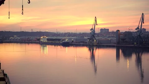 Port View from ship bridge wing Stock Footage 235819802