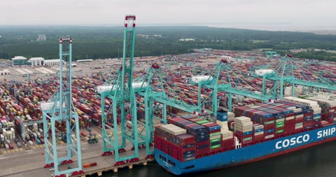 Port of Virginia Stock Footage 202141568