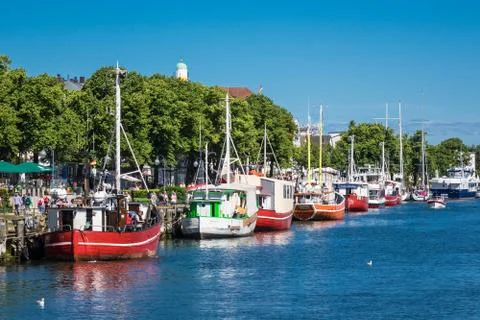 Port in Warnemuende Stock Photos