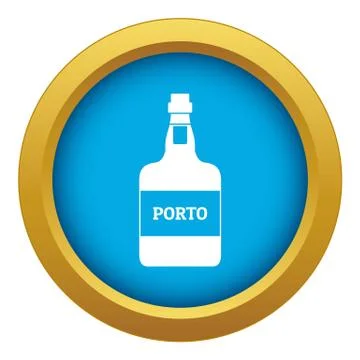 Port wine icon blue vector isolated イラスト素材