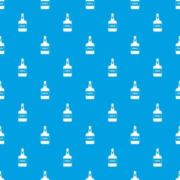 Port wine pattern seamless blue Stock Illustration