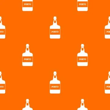 Port wine pattern vector orange Stockillustratie