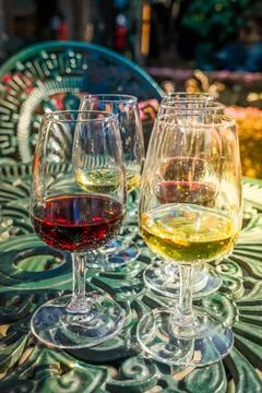 Port wine testing Stock Photos