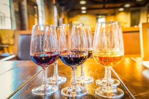 Port wine testing Stock Photos