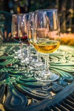 Port wine testing Stock Photos