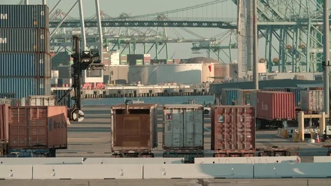 Port yard Stock Footage 114638212